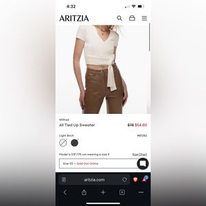 Aritzia all tied up sweater